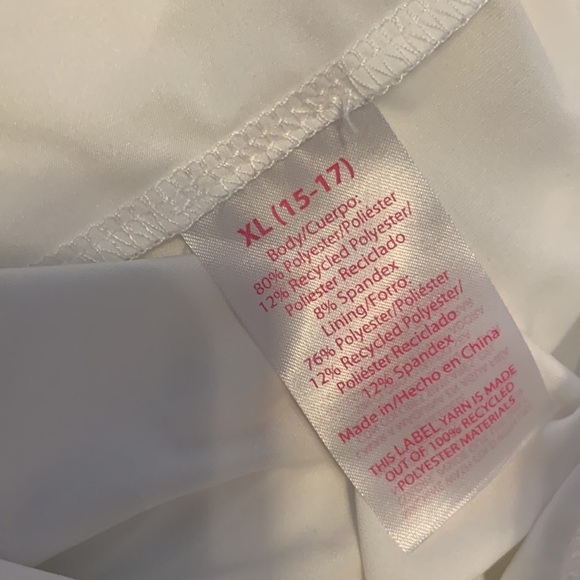 Athletic pleated tennis skirt over shorts size XL White no boundaries skort - Picture 4 of 7